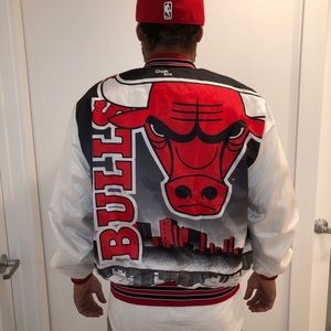 Chalk line fanimation bulls jacket 90s hip hop